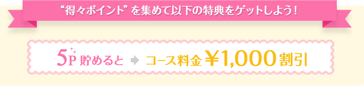 “得々ポイント”を集めてお得な特典をゲットしよう！